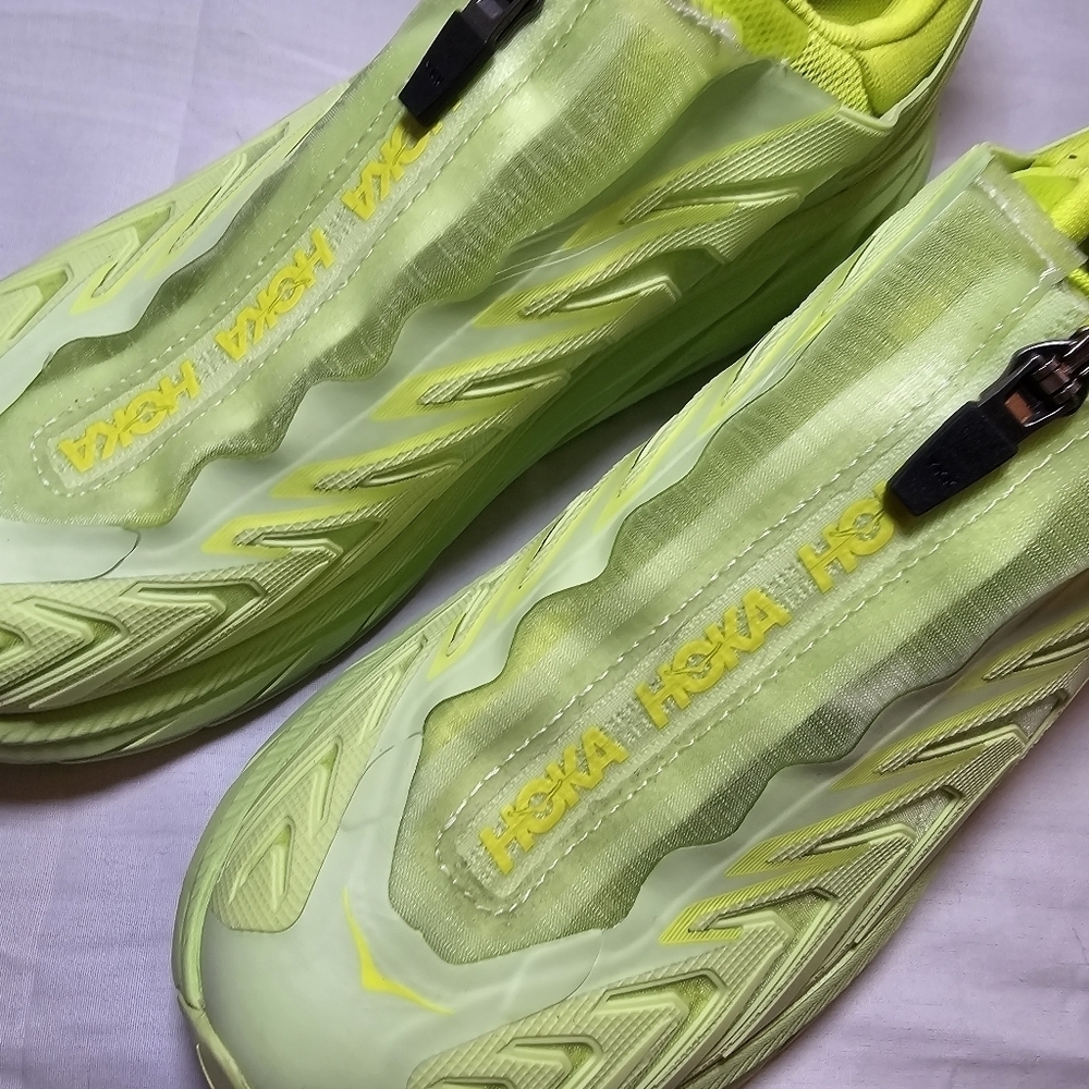 HOKA Project Clifton Butterfly Neon Yellow Evening Primrose Sneakers Running, 8 - Picture 2 of 14